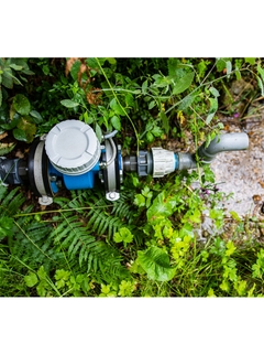 Picture of Promag W 800 installed in the forest to remotely monitor the water discharge of a spring