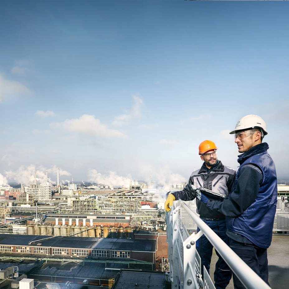 Close up picture of an engineer in a chemical plant