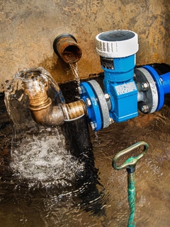 Picture of Promag W 800, installed on a reserve water source for firefighting